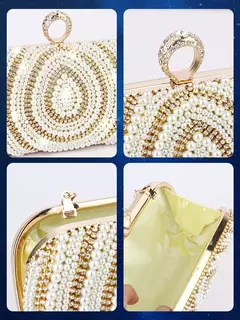 Bolsa elegante de strass para mulheres, bolsas de noite de luxo femininas, elegante bolsa pérola, festa de casamento nupcial, bolsa designer, nova - Wolf Magazine