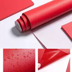 Imagem do Auto-adesivo impermeável PVC cor sólida adesivos, parede renovação papel de parede, DIY Home Decor, quarto, dormitório, roupeiro