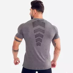 Quick Dry Skinny mangas curtas t-shirt para homens, executando camisa esporte, Crossfit Bodybuilding Tee, ginásio Fitness roupas, Fitness Training, 2024