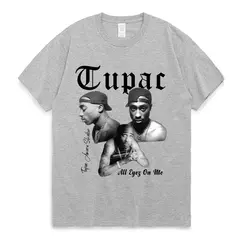 T-shirt extragrande para homens e mulheres, rapper Tupac, tops 2pac, streetwear hip-hop, mangas curtas, t-shirt de algodão, moda verão, 2022 - Wolf Magazine