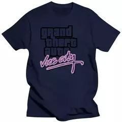 Algodão Grand Theft Auto Marca Camiseta, Top de Lycra, Gta Vice City, Estilo DIY, Alta Qualidade, Nova Moda, 016872 - comprar online