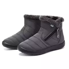 Mulheres Botas Watarproof Ankle Boots Para As Mulheres Sapatos de Inverno Manter Botas de Neve Quente Feminino Zipper Botines Botas Inverno Mujer - comprar online