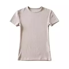 Camiseta feminina com ajuste magro, manga curta apertada, camiseta com gola O, tops básicos de corte sólido, casual, verão na internet