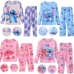 Disney-Pijama infantil de ponto, terno de pijama, terno fofo infantil, roupa para casa, viagem, presente casual, meninos e meninas, novo, quente, 2 peças por conjunto - loja online