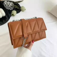 Bolsa de Ombro De Couro PU Para Mulheres, Bolsa Feminina, Correia De Corrente, Crossbody, Punho, Designer, Moda - loja online