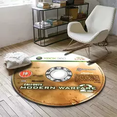 Rodada Anti-Slip Gamer Mat, Tapete preto CD CD, Tapete do banheiro, Decoração de casa, Tapete de cozinha, Sala, Presente para Menino - comprar online