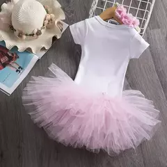 Vestido Tutu Unicórnio das meninas do bebê, 1st Birthday Party Clothes Sets, Meninas recém-nascidas Imprimir Romper, Saias de tule, Headband Outfit, 12M - loja online