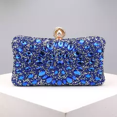 Sacos de noite completos dos diamantes, flor acrílica, embreagem dos strass, pérola do metal, baile luxuoso, bolsas do jantar do casamento - loja online