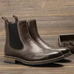 Tamanho 7 ~ 13 Chelsea Homens Botas 2023 Estilo Americano Confortável Moda Bota