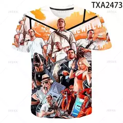 Homens e mulheres 3D Grand Theft Auto Game Gta 45 impresso t-shirt de mangas curtas para crianças, meninos e meninas moda tops, tees para crianças, novo - Wolf Magazine