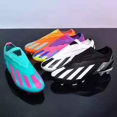 Botas de futebol respiráveis para homens, picos longos, chuteiras de futebol, esporte ao ar livre, treinamento, sapatos de futebol para meninos, jogo antiderrapante, confortável, novo - Wolf Magazine