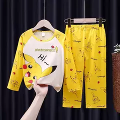 Imagem do Pijamas Pokémon unissex para crianças, roupas da moda para meninos e meninas, crianças e meninas