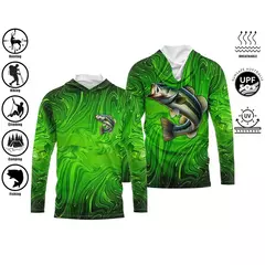 UPF 50 + proteção Uv Tops de secagem rápida, camisa de pesca com capuz respirável fina para uso ao ar livre, manga longa, camisa de impressão de desempenho na internet