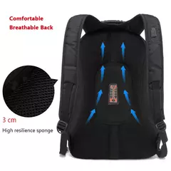 Durável Swiss Multifuncional Laptop Mochila, Resistente À Água Saco De Viagem, Faculdade Bookbag, Porta De Carregamento USB, 17";;VERDADEIRO;;"15 inch General