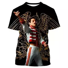 Homens e mulheres Queen Rock Band 3D Impresso Camisetas, Streetwear de grandes dimensões, camiseta de manga curta, Harajuku Tops, camisetas infantis, roupas da moda na internet