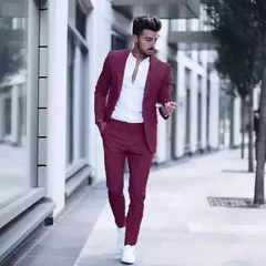 Ternos casuais masculinos de negócios para casamento, smoking masculino, terno de negócio justo, lapela de pico, Terno, traje masculino, 2 peças - comprar online