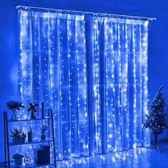 Imagem do LED Curtain String Light para decoração de casa, feericamente guirlanda, usb remoto, férias, quarto, natal, ano novo, festa de casamento, 8 modos