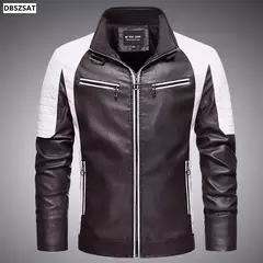 Jaqueta de couro PU masculina, jaqueta de motociclista preta, jaqueta de beisebol, moda casual, bombardeiro masculino, plus size, 7XL, novo, 2023 - Wolf Magazine