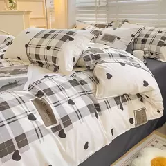 Conjunto de lençol impresso bonito para crianças, estilo cartoon, conjunto de cama respirável, cama King e Queen durável - comprar online