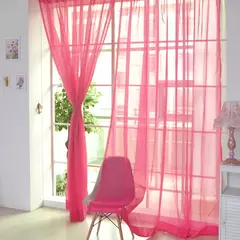 Romântico Quarto Gaze Cortina, Sala, Home Decor, Janela Sheer, Voile Cortinas, Janelas Tulle, Cortinas de porta na internet