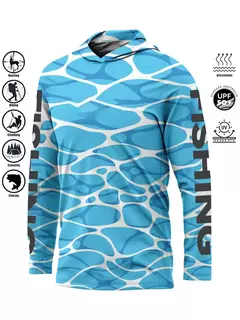 Umidade ao ar livre Wicking Jersey, Camisa De Pesca, Proteção UV, Tops Secagem Rápida, Hoodie Respirável, Vestuário De Pesca, UPF 50 Plus, 2021 - comprar online