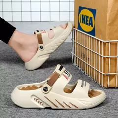 Imagem do Sandálias casuais masculinas, sandálias originais, sapatos de praia de alta qualidade, tendência verão, 2021