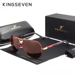 KINGSEVEN-Alumínio Retro Óculos Funcionais para Mulheres e Homens, Fashing Óculos, Pilot Eyewear, Acessório de Luxo, Alta Qualidade, Novo - comprar online