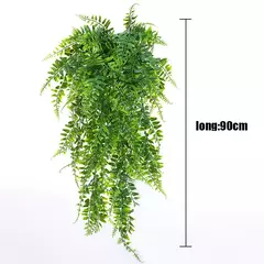 Persian Fern Leaves Vines, Planta Artificial Pendurada, Folha De Plástico, Grama, Festa De Casamento, Parede, Varanda, Decoração De Quarto De Casa, 90cm - loja online