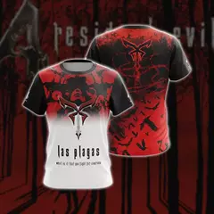 Camiseta Unisex, Estampa 3D, Manga Curta, O-Decote, Streetwear Hip Hop, Top Casual, Roupas, Resident Evil, Novo na internet