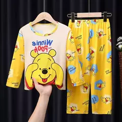 Conjunto de pijamas de manga comprida infantil, pijamas de menino Elsa, roupas infantis, roupas infantis, primavera, outono, novo - Wolf Magazine