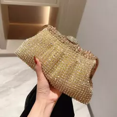 Embreagem de luxo Rhinestone noite para mulheres, bolsa da senhora, design brilhante, banquete de festa, vestido de casamento, bolsa portátil, lua, vestido, Z534 - comprar online