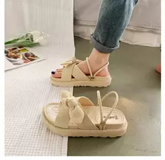 Sapatos romanos plataforma para mulheres, sandálias planas, chinelos bonitos, estilo fada, estudante, nova moda, verão, 2023