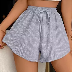 Shorts com cordão elástico para mulheres, calças de suor de perna larga, shorts de corrida soltos, calças esportivas grandes casuais, verão na internet