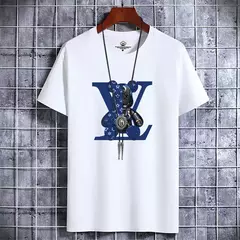 Camiseta retrô casual masculina, manga curta, algodão vintage, tops respiráveis na moda, designer de luxo, alta qualidade, verão, Y2K - comprar online