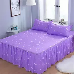 Conjunto de lençóis antiderrapantes macios, colcha de flores, lençol para rei e rainha, capa de cama doméstica, 1.5m 1.8m e 2m, 3PCs por conjunto - Wolf Magazine