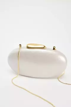 Saco de embreagem acrílico em forma de ovo para mulheres, bolsa de casamento, festa noturna, marfim bonito, cor pérola, bolsa, verão, novo, 2024 - loja online