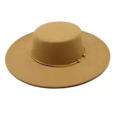 Imagem do Chapéu liso de feltro de lã masculino e feminino, elegante chapéu grosso na moda, 4 estações, nova moda 10cm, unissex