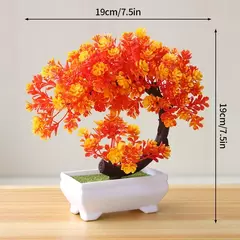 Árvore plástica artificial do bonsai para a decoração home, plantas envasadas, potenciômetro pequeno da simulação, arranjo da flor, ornamentos do jardim