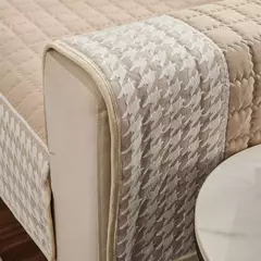 Anti-Slip Houndstooth Lace Sofa Slipcovers, Capas de assento do sofá, Pet Friendly, Capa de sofá, Docor, Sofá acolchoado