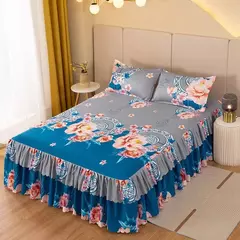 Lençóis planos respiráveis confortáveis, cama de luxo, colcha lavável, colchão king e queen size, saias de cama, moda - loja online