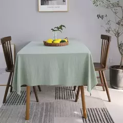 Toalha de mesa monocromática, 100% algodão, toalhas retangulares, monocromática, cor pura, chuveiro de bebê, cozinha, festa, decoração do casamento - loja online