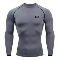 Camisa respirável Rashguard de compressão masculina, ajuste seco, camiseta esportiva MMA Fitness Gym, camisa de corrida, alta qualidade - Wolf Magazine