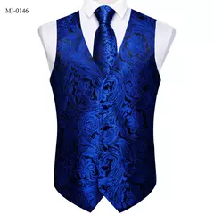 Festa de casamento ouro colete paisley floral jacquard colete masculino 4 pçs colete gravata lenço anel hanky abotoaduras conjunto dibangu