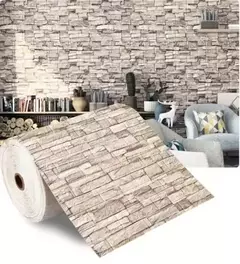 Papel de parede antigo para decoração, adesivo de parede 3D, impermeável, sala de estar e quarto, 70cm x 1 m, 5 m, 10m - Wolf Magazine