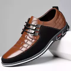 Sapatos masculinos casuais de couro com cadarço, sapatos confortáveis para negócios, calçado para trabalho de escritório, sapato social masculino elegante, novo, 2022 - comprar online