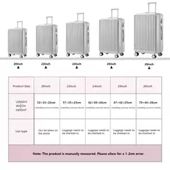 Mala de alumínio do curso do quadro, portador de bagagem, caixa do trole, cabine de transporte, 20 "24" 28";;VERDADEIRO;;"A09White suitcase,28 Inch na internet