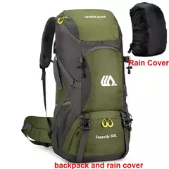 Mochila de viagem impermeável para homens, grande bolsa de caminhada, mochila turística, esportes ao ar livre escalada montanhismo, saco de bagagem 50L - comprar online