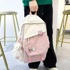 Mochila de nylon impermeável multifuncional, mochila escolar para meninos e meninas, grande capacidade, saco de livro na internet