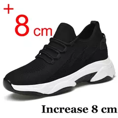 Sapatilhas para homens com aumento de altura, sapatos de elevação respiráveis, palmilha mais alta, 6cm, 10cm, verão - loja online