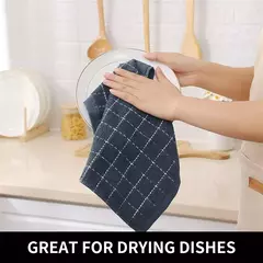 Imagem do Homaxy-Absorbent Kitchen Dishcloth, Panos Ultra Macios, Toalhas de Secagem à Mão, Ferramentas de Limpeza Doméstica, 100% Algodão, 4 Pcs, 6Pcs